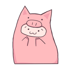 Daily life of a cute pig