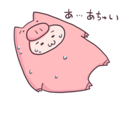 Daily life of a cute pig sticker #7863069