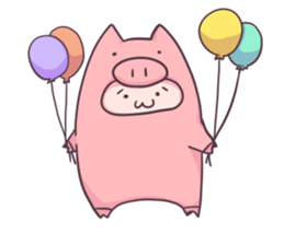 Daily life of a cute pig sticker #7863074