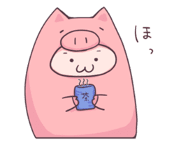 Daily life of a cute pig sticker #7863075