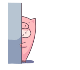Daily life of a cute pig sticker #7863076