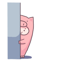 Daily life of a cute pig sticker #7863076