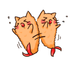Fried Prawn with Cat Ears sticker #7863838