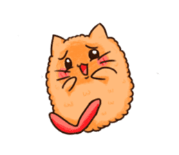 Fried Prawn with Cat Ears sticker #7863841