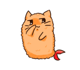 Fried Prawn with Cat Ears sticker #7863843