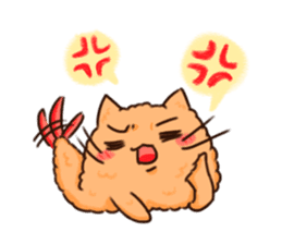Fried Prawn with Cat Ears sticker #7863846