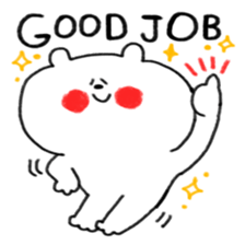 Very pretty white bear sticker #7866120