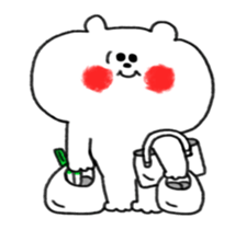 Very pretty white bear sticker #7866124
