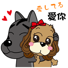Taiwan dog & Cocker Spaniel~Love Story