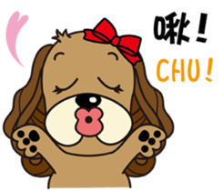 Taiwan dog & Cocker Spaniel~Love Story1 sticker #7868464