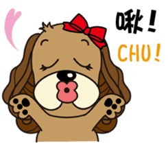 Taiwan dog & Cocker Spaniel~Love Story1 sticker #7868464