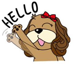 Taiwan dog & Cocker Spaniel~Love Story1 sticker #7868481