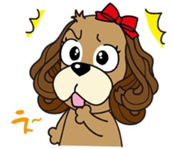 Taiwan dog & Cocker Spaniel~Love Story1 sticker #7868483