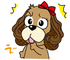 Taiwan dog & Cocker Spaniel~Love Story1 sticker #7868483