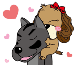 Taiwan dog & Cocker Spaniel~Love Story1 sticker #7868487