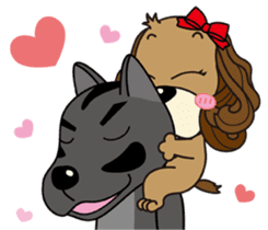 Taiwan dog & Cocker Spaniel~Love Story1 sticker #7868487