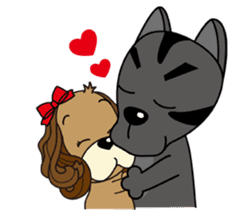 Taiwan dog & Cocker Spaniel~Love Story1 sticker #7868490