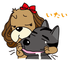 Taiwan dog & Cocker Spaniel~Love Story1 sticker #7868491