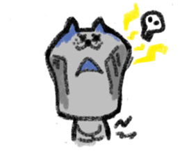 Crayon Cat chan. sticker #7870387