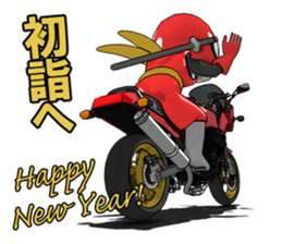 New Year of ninja rider sticker #7871622