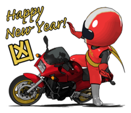 New Year of ninja rider sticker #7871627