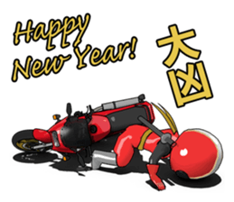 New Year of ninja rider sticker #7871628