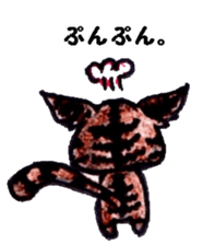 The coloring pencil pretty cat sticker #7871891