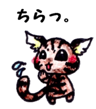 The coloring pencil pretty cat sticker #7871895