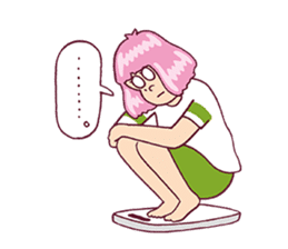 Upbeat Girl Moco sticker #7872322