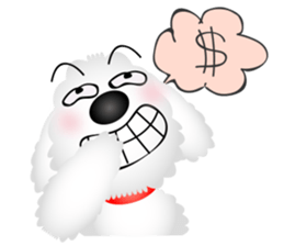 White dog Chiro sticker #7873082