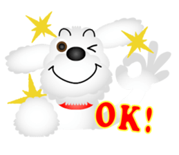 White dog Chiro sticker #7873084