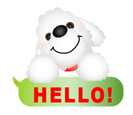 White dog Chiro sticker #7873092