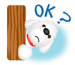 White dog Chiro sticker #7873112