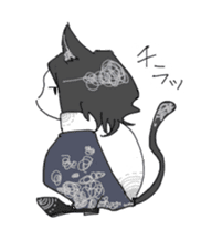 Love owner cat boy sticker #7874109