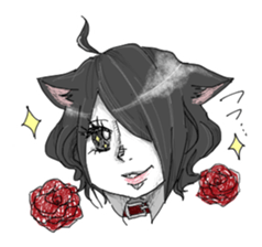 Love owner cat boy sticker #7874112