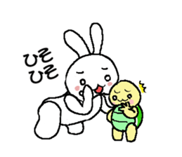 rabbit and tortoise  were born in Osaka sticker #7874806