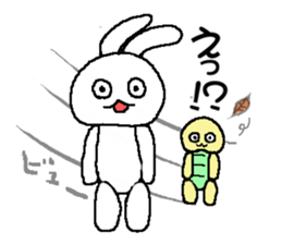 rabbit and tortoise  were born in Osaka sticker #7874836