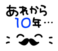 Large letters and cat face sticker #7875557