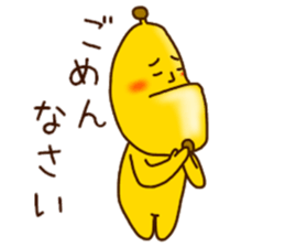 Is turned-up; a banana sticker #7876750