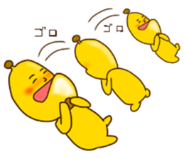 Is turned-up; a banana sticker #7876763