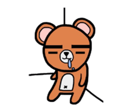 Unique bear of thick eyebrows. sticker #7876904