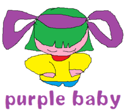 purple baby sticker #7878292