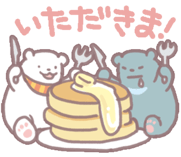 white & black bears sticker #7878543