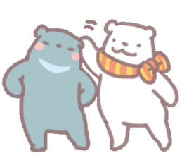 white & black bears sticker #7878566