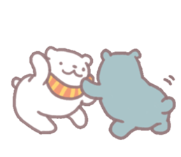 white & black bears sticker #7878567