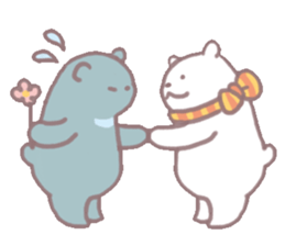 white & black bears sticker #7878568