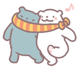 white & black bears sticker #7878570