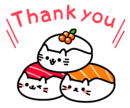 Cat Sushi (English edition) sticker #7879838