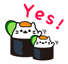 Cat Sushi (English edition) sticker #7879845