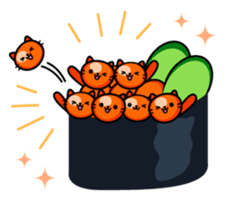 Cat Sushi (English edition) sticker #7879849